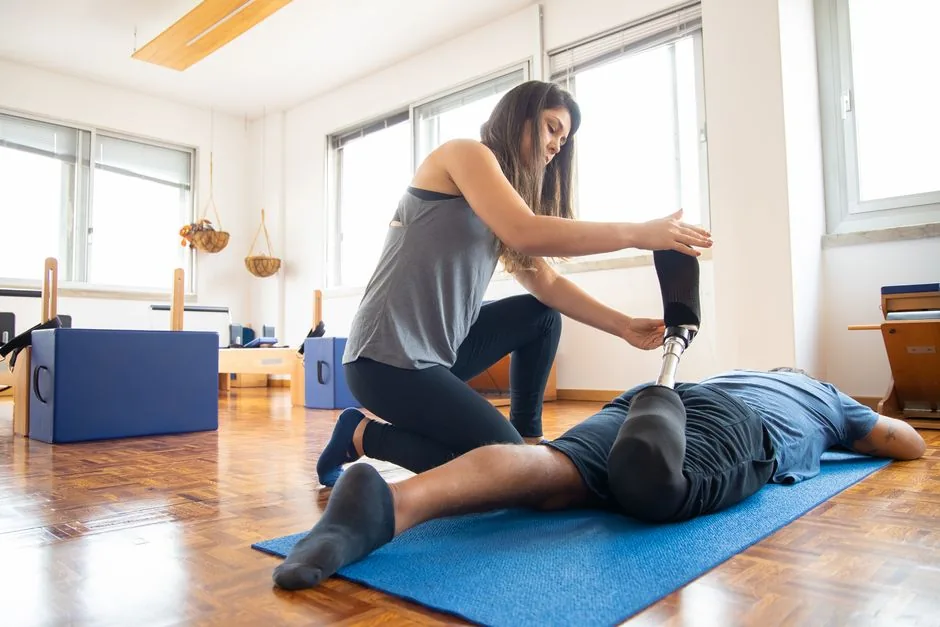 Antes e depois de mobilidade recuperada com pilates